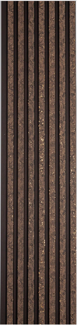 رخام بني فاخر مع خطوط ذهبية ولمعان فخم.