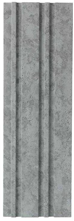 حافة فاخمة من الرخام الرمادي مع تصميم أنيق وتفاصيل دقيقة.