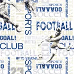 ورق جدران اطفال كوري اشكال ابيض وازرق