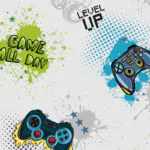 وصف بدقة مفاتيح التحكم للألعاب مع تأثيرات ألوان نابضة ومتنوعة لتعزيز المحتوى.