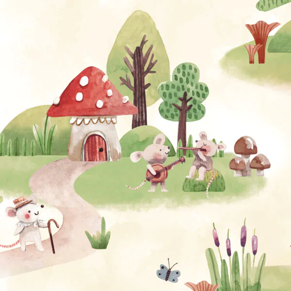 ورق جدران اطفال كوري اشكال فئران