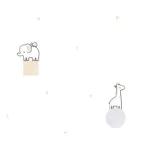 ورق جدران اطفال كوري اشكال حيوانات ابيض