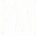 ورق جدران اطفال كوري اشكال ابيض قطني ملون