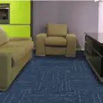 موكيت شرائح ازرق داكن