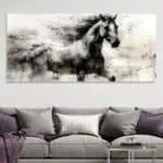 لوحة جدارية مطبوعة خيل