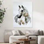 لوحة جدارية مطبوعة خيل