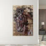 لوحة جدارية مطبوعة خيل