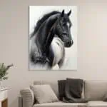 لوحة جدارية مطبوعة خيل