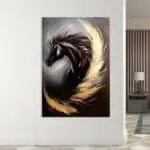 لوحة جدارية مطبوعة خيل