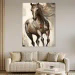 لوحة جدارية مطبوعة خيل