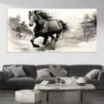 لوحة جدارية مطبوعة خيل