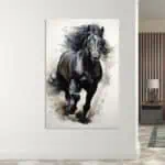 لوحة جدارية مطبوعة خيل