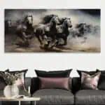 لوحة جدارية مطبوعة خيل