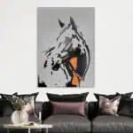 لوحة جدارية مطبوعة خيل