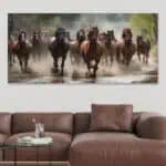 لوحة جدارية مطبوعة مجموعة خيول