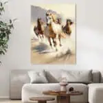 لوحة جدارية مطبوعة خيل