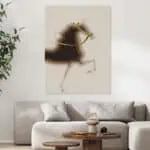 لوحة جدارية مطبوعة خيل