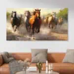 لوحة جدارية مطبوعة خيل