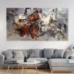 لوحة جدارية مطبوعة خيل