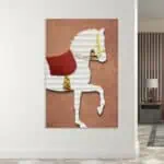 لوحة جدارية مطبوعة خيل