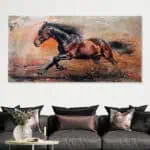 لوحة جدارية مطبوعة خيل