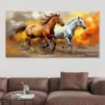 لوحة جدارية مطبوعة خيل