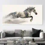لوحة جدارية مطبوعة خيل
