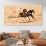 لوحة جدارية مطبوعة خيل