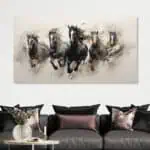 لوحة جدارية مطبوعة خيل