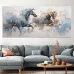 لوحة جدارية مطبوعة خيل