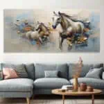 لوحة جدارية مطبوعة خيل