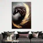 لوحة جدارية مطبوعة خيل