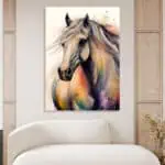 لوحة جدارية مطبوعة خيل