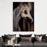 لوحة جدارية مطبوعة خيل