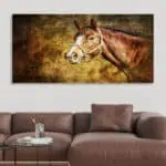 لوحة جدارية مطبوعة خيل