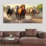 لوحة جدارية مطبوعة خيل