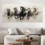 لوحة جدارية مطبوعة خيل