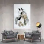 لوحة جدارية مطبوعة خيل
