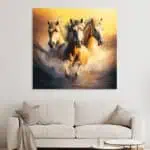 لوحة جدارية مطبوعة خيل