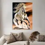 لوحة جدارية مطبوعة خيل