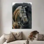 لوحة جدارية مطبوعة خيل