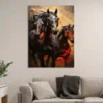 لوحة جدارية مطبوعة خيل