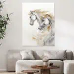 لوحة جدارية مطبوعة خيل