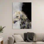 لوحة جدارية مطبوعة خيل