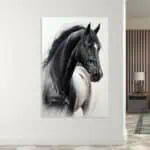 لوحة جدارية مطبوعة خيل