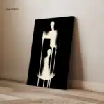 ⁦لوحة جدارية كانفس بتصميم لاشكال تجريدية⁩ - الصورة ⁦2⁩