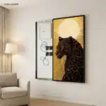 ⁦لوحة كانفس سحب لغطاء عداد  كهرباء بتصميم كلاسيك نمر⁩ - الصورة ⁦2⁩
